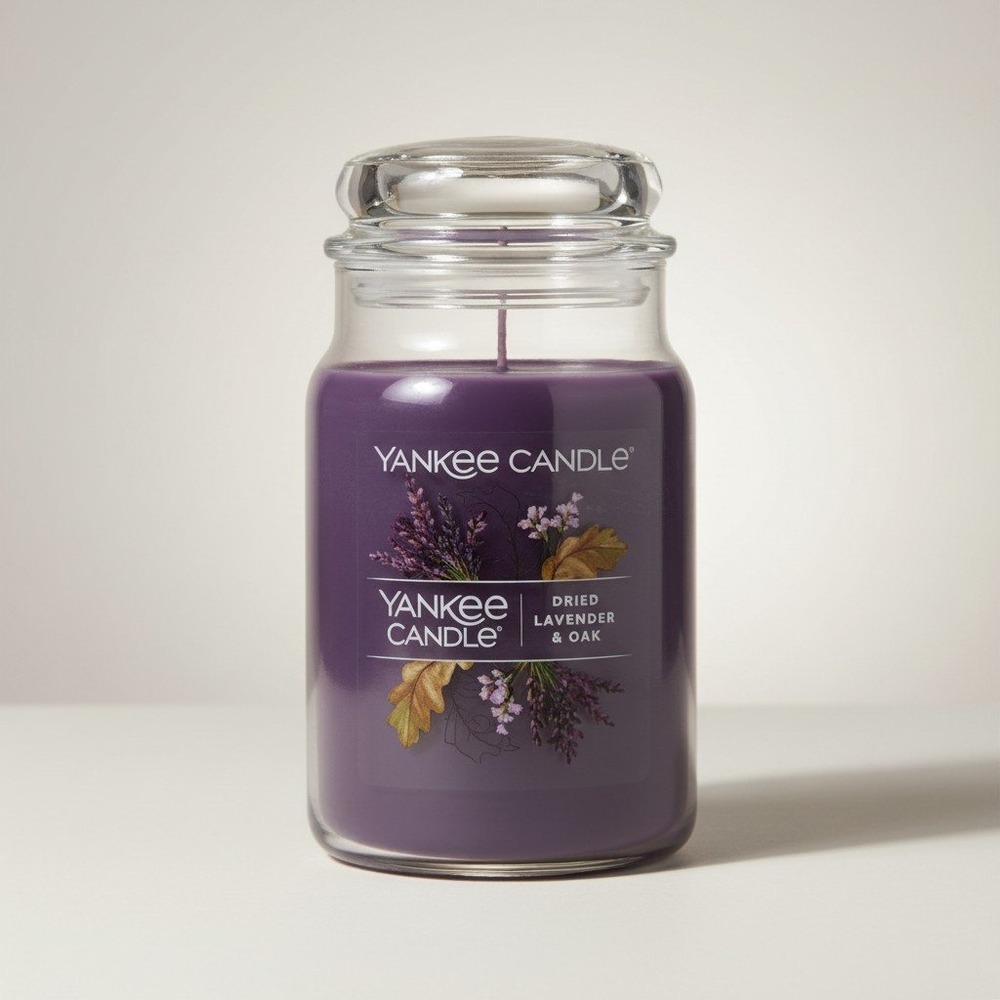 Yankee Candle Dried Lavender & Oak Signature Large Jar - 20‎ oz 2-Wick - NWT